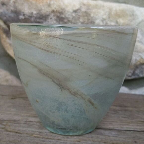 Ecoglass Votive Candle Holders Swirl Recycled Glass Eco-friendly Home Decor - Picture 4 of 17